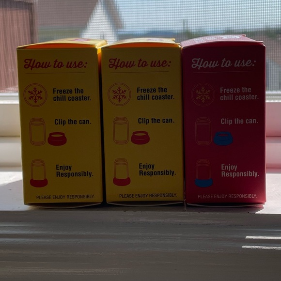 COMPLETE COLLECTABLE SET - Smirnoff Chill Coasters (Red, Pink, and Blue) - Picture 3 of 8